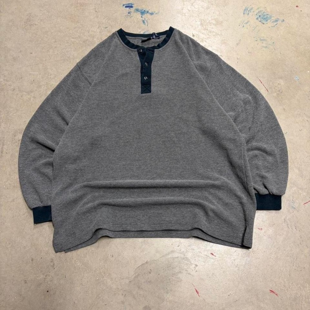 2000s‎ cherokee knit henley thermal